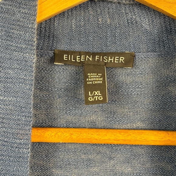 Eileen Fisher Linen Cotton Knit Duster Cardigan Top L/ XL Breathable Lagenlook - Picture 7 of 14